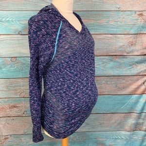 Maternity Sweatshirt Hoodie Size Large Blue
